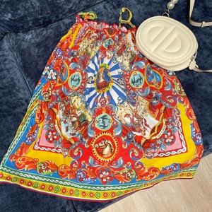 Dolce and Gabbana girl Printed poplin sundress